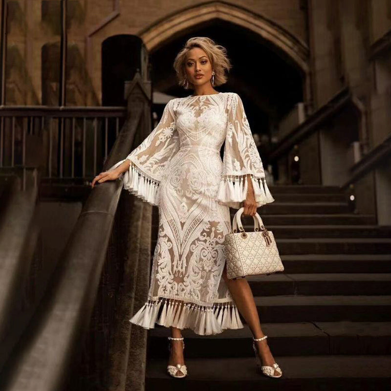 Women’s Long Lace Dress – Elegant Maxi Skirt & Evening Dress