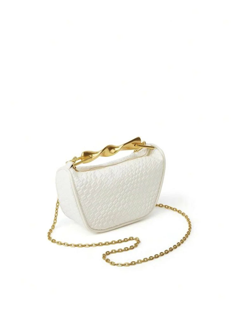 Summer Half-Moon Straw Shoulder Bag