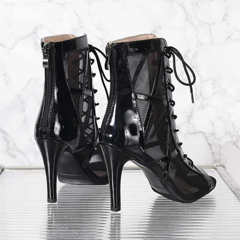 Open-Toe Dance Sandals – High Heels Ballroom