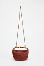 Summer Half-Moon Straw Shoulder Bag