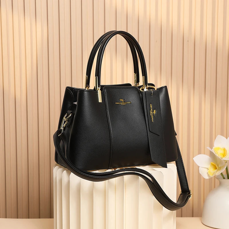Luxury Large-Capacity Leather Handbag