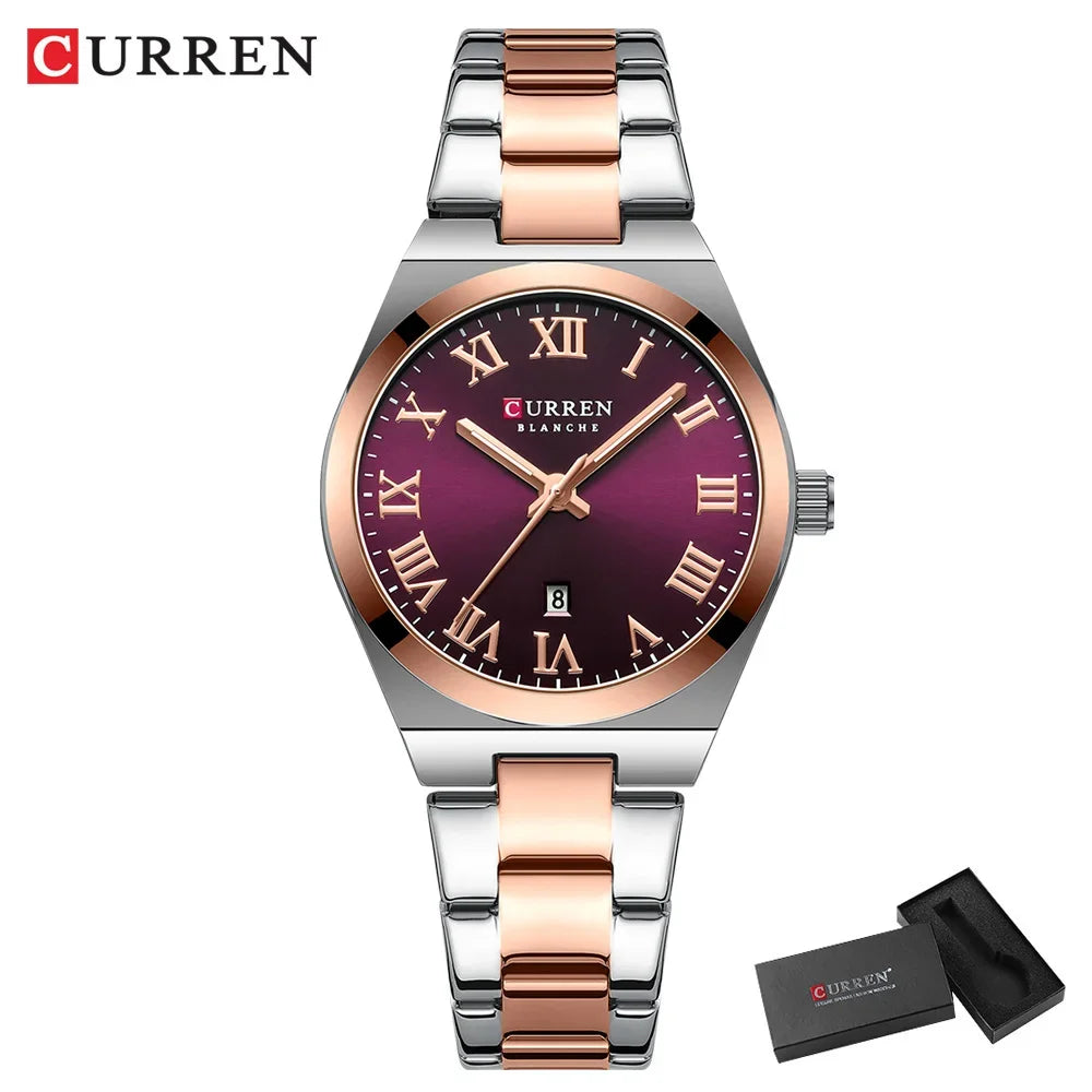CURREN Women’s Fashion Quartz Watch – Stainless Steel Bracelet