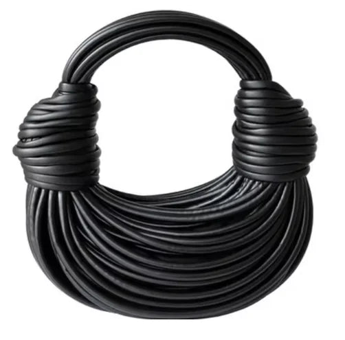 Women’s Luxury Handwoven Gold Handbag – Designer Rope Noodle Bag 2025