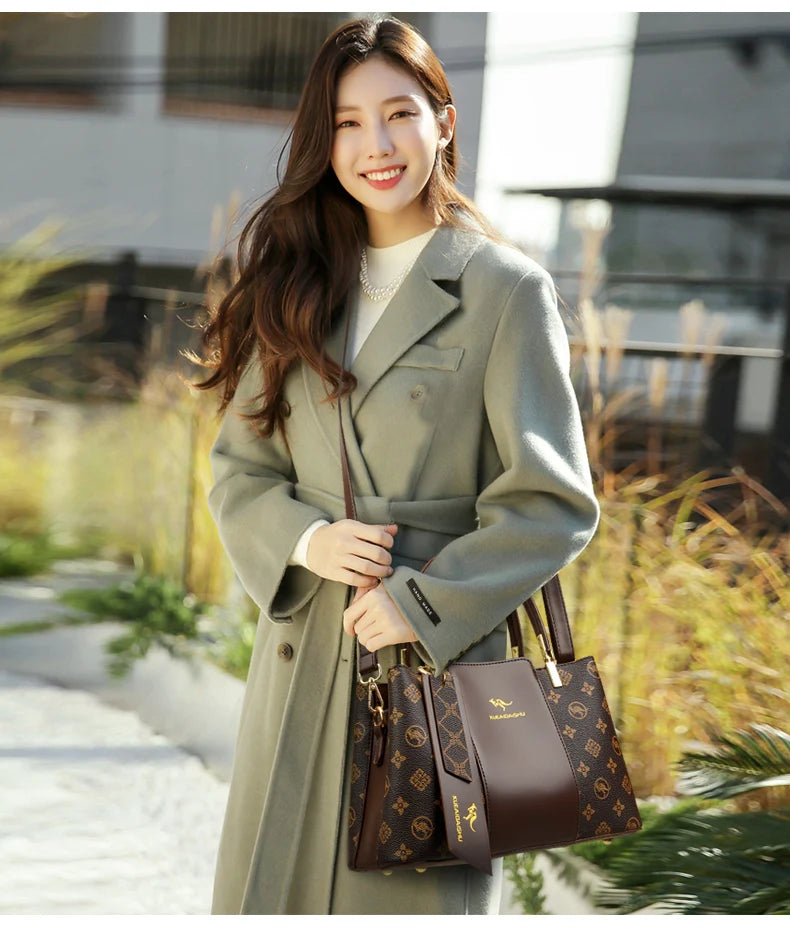 Luxury Large-Capacity Leather Handbag