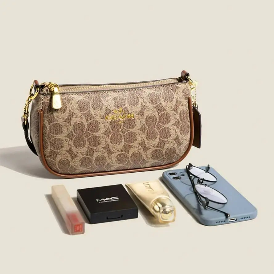 Elegant PU Leather Underarm Shoulder Bag