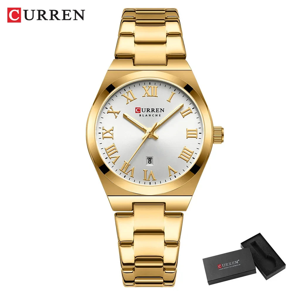 CURREN Women’s Fashion Quartz Watch – Stainless Steel Bracelet
