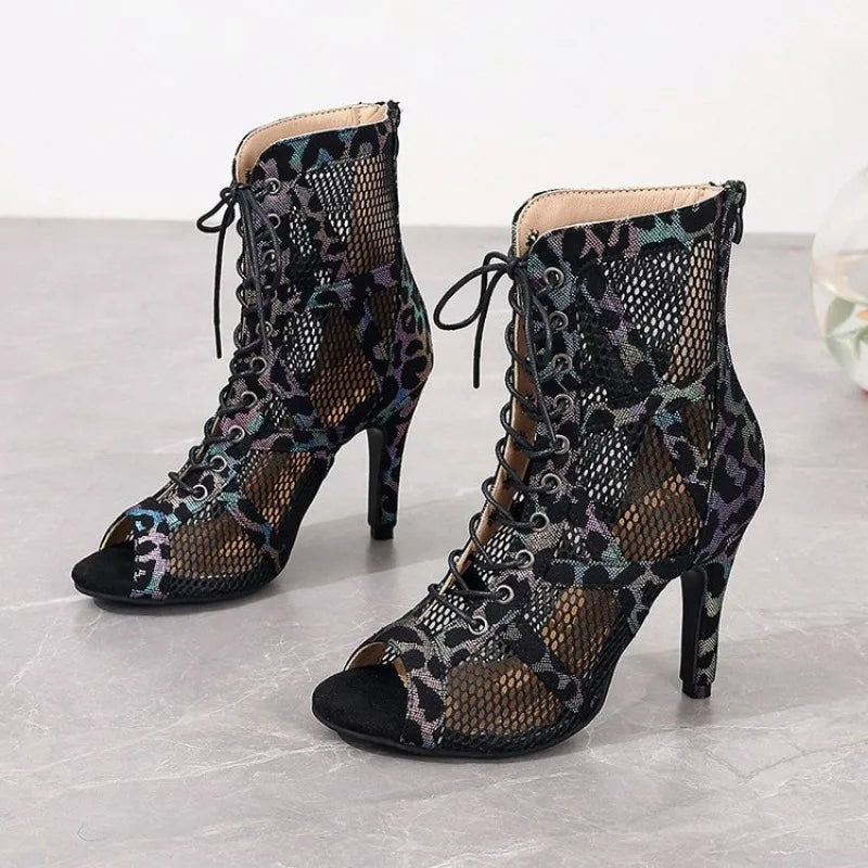 Open-Toe Dance Sandals – High Heels Ballroom