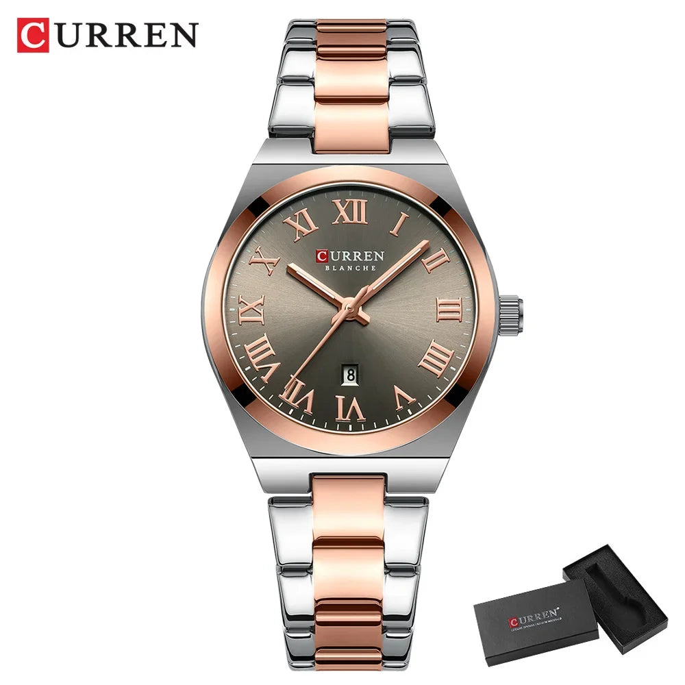 CURREN Women’s Fashion Quartz Watch – Stainless Steel Bracelet