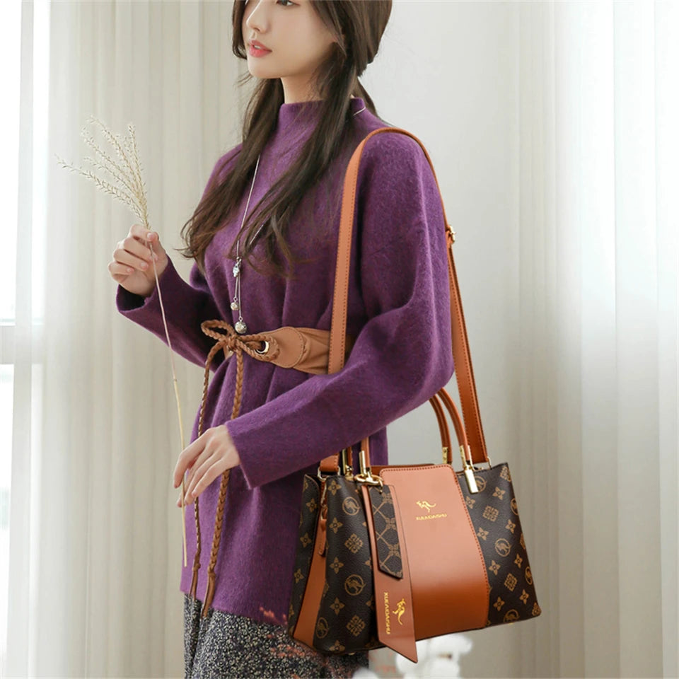 Luxury Large-Capacity Leather Handbag