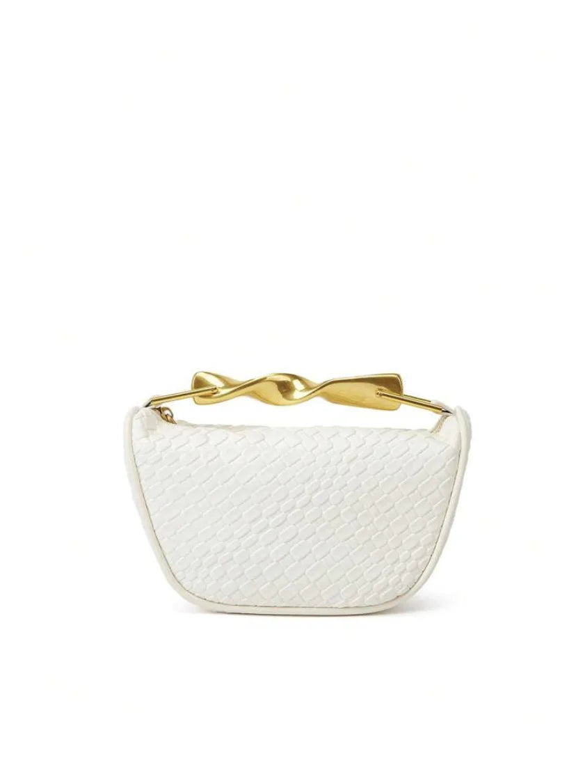 Summer Half-Moon Straw Shoulder Bag