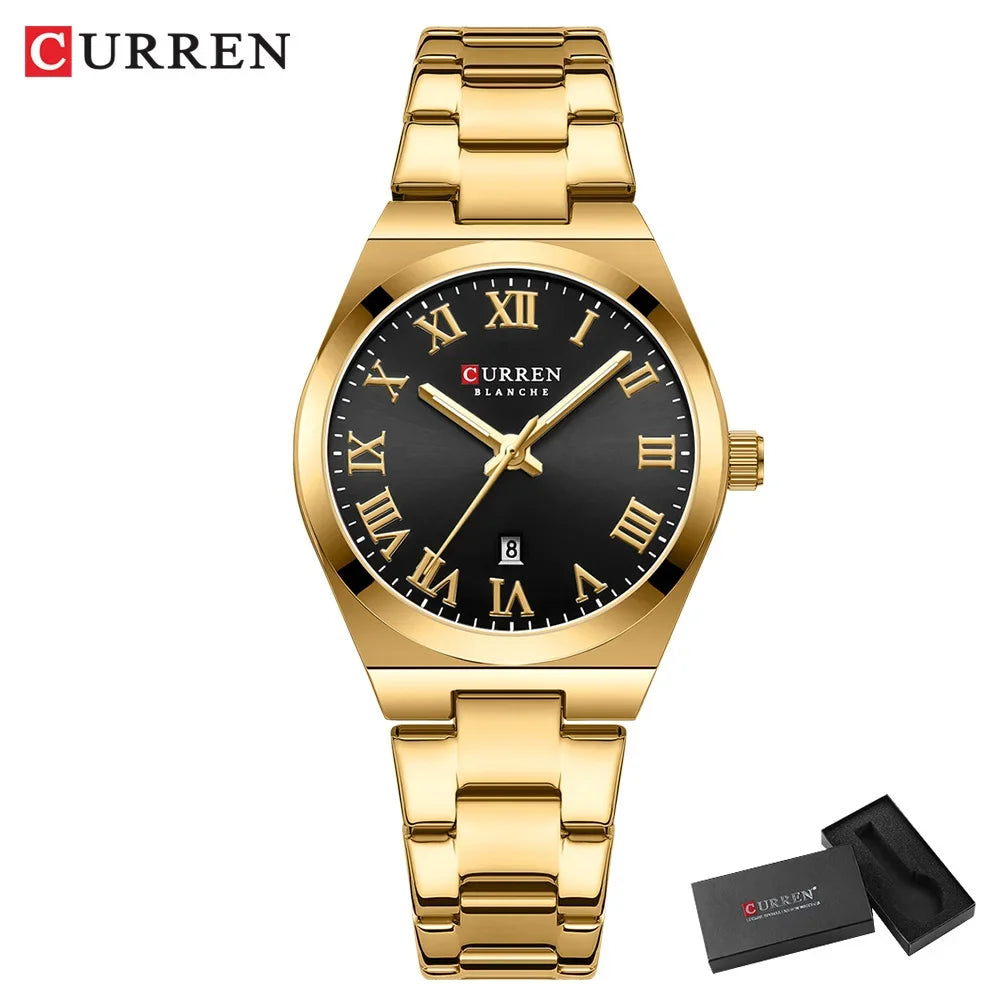 CURREN Women’s Fashion Quartz Watch – Stainless Steel Bracelet