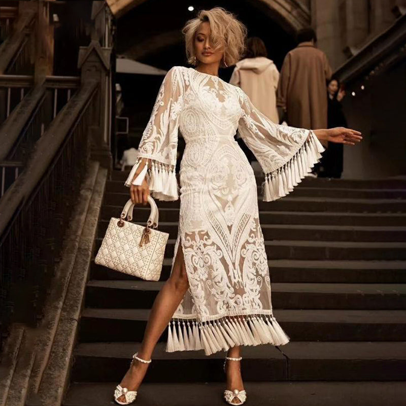 Women’s Long Lace Dress – Elegant Maxi Skirt & Evening Dress